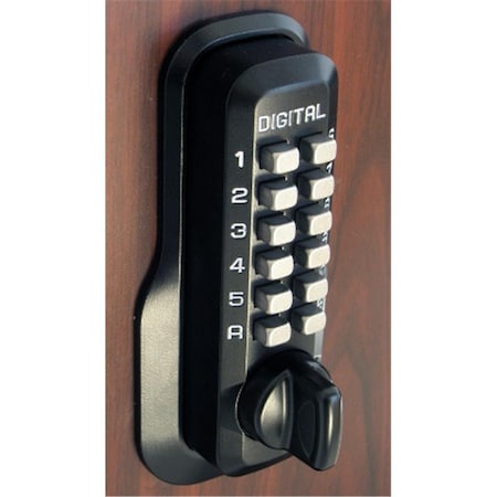 Lockey M-210-JB-EZ Mechanical Keyless Deadbolt Ez Mount Plate Lock - Jet Black M210-JB BONUS